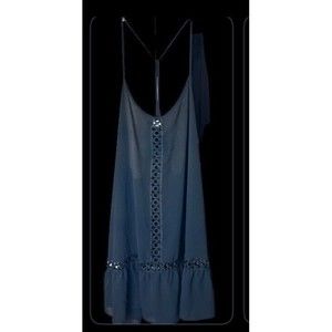 Freshwater Swim Cover Up Dress Womens Plus Size 2XLBlack NWT Eyelet Trim…